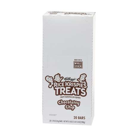Kelloggs Whole Grain Chocolate Chip Rice Krispie Treats Squares 1.59 oz., PK80 3800014567